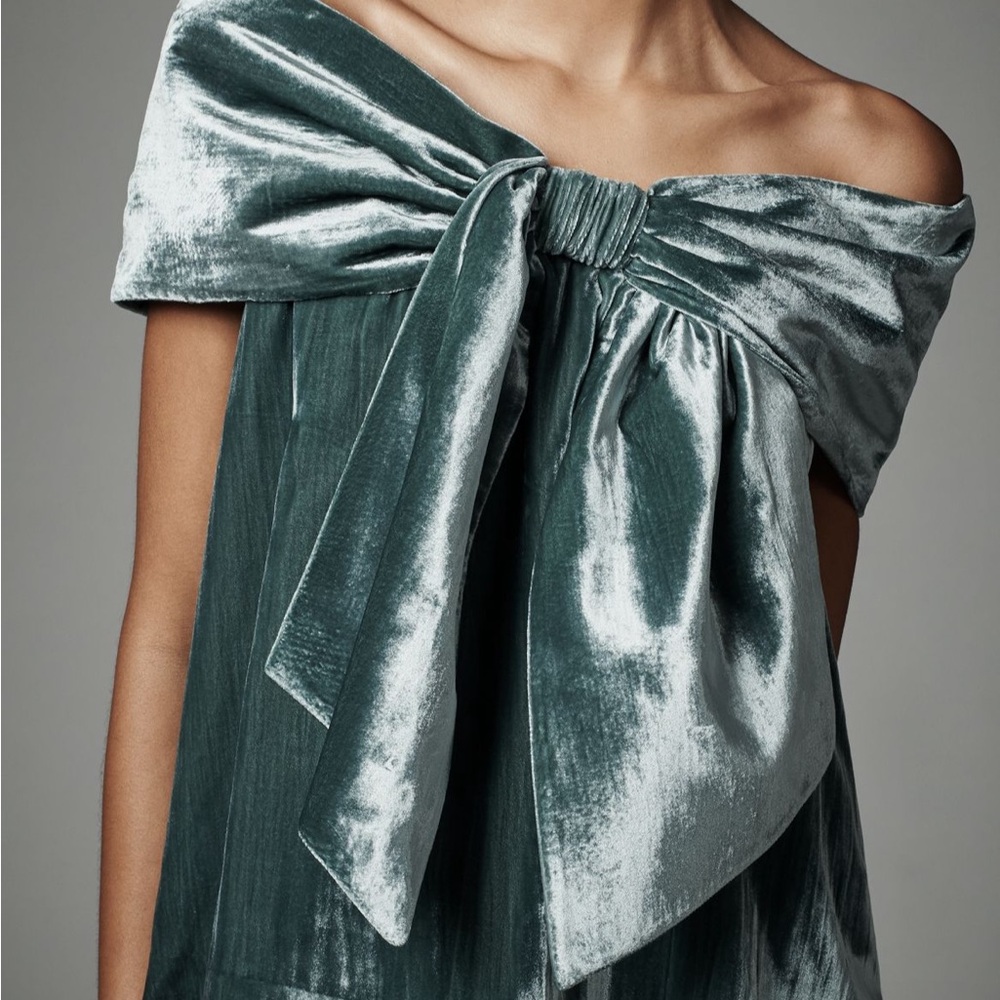 Anthropologie Velvet Off-Shoulder Top